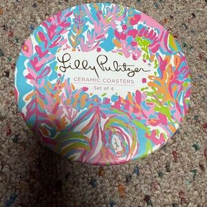 Lilly Pulitzer Multicolor Ceramic Coasters Set